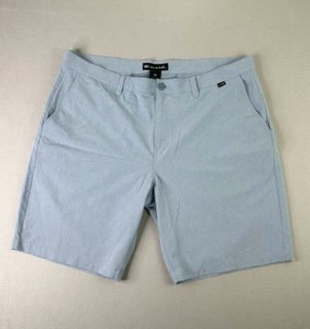 TravisMathew Mens Golf Shorts Size 40 Light Blue Flat Front Chino Casual